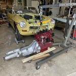 Gearbox mated up All clean and looking a lot bett