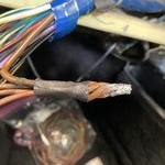 Soldered repair before added wire nut