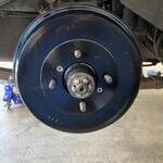 Passenger side complete with painted drum