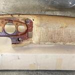 Dash after removal of the old pad All foam still