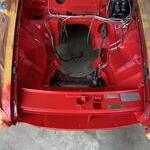 Unmasked Mostly done with the engine bay paint