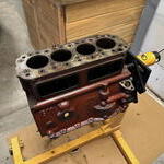 Mounted up to the engine stand studs removed