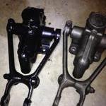 New and Old Shock Side by Side